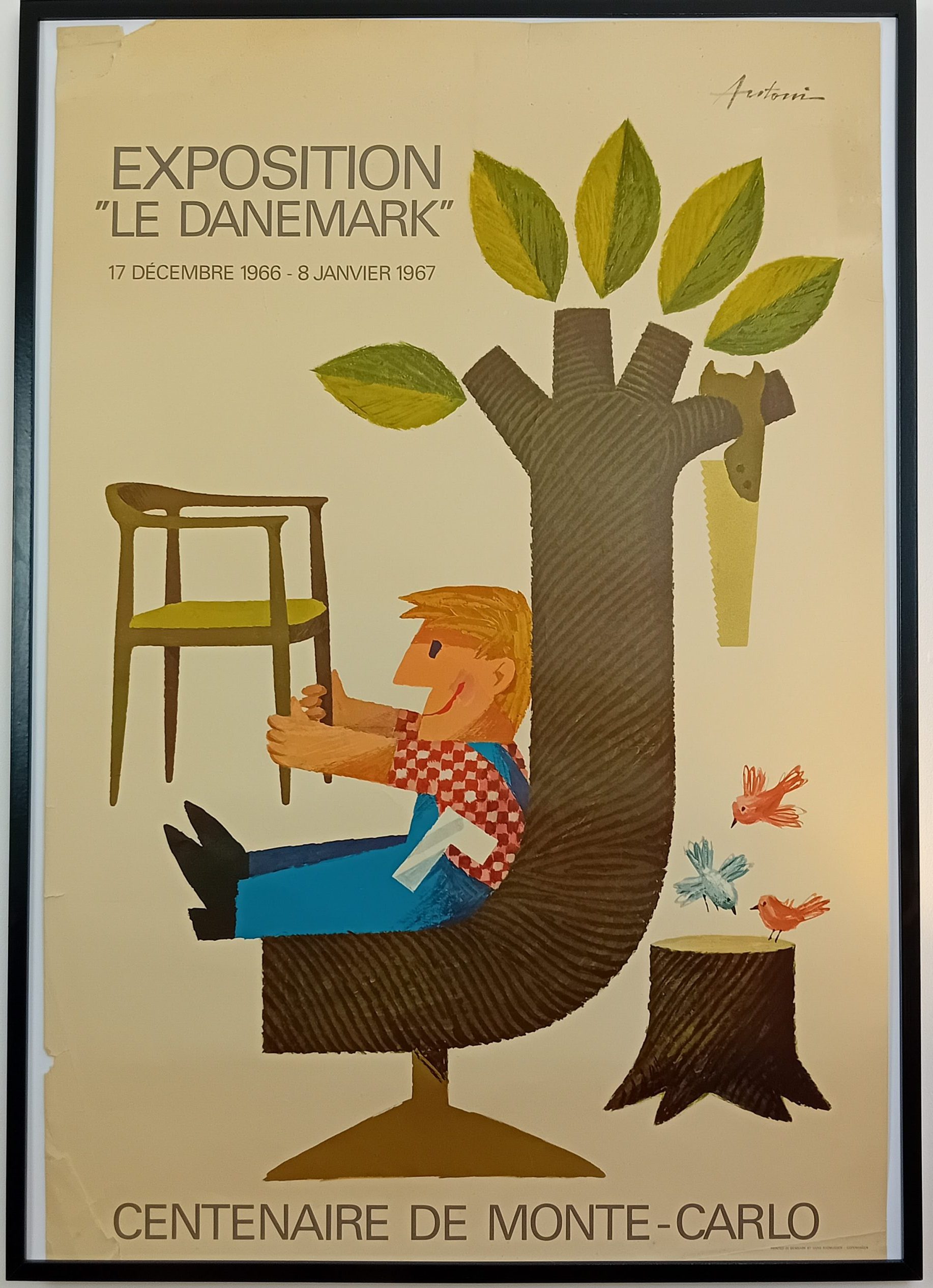 Affiche Ib Antoni Wegner & The Chair Centenaire Monte-Carlo 1966