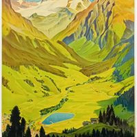 Affiche Klosters Suisse par Carl Moos 1878-1959
