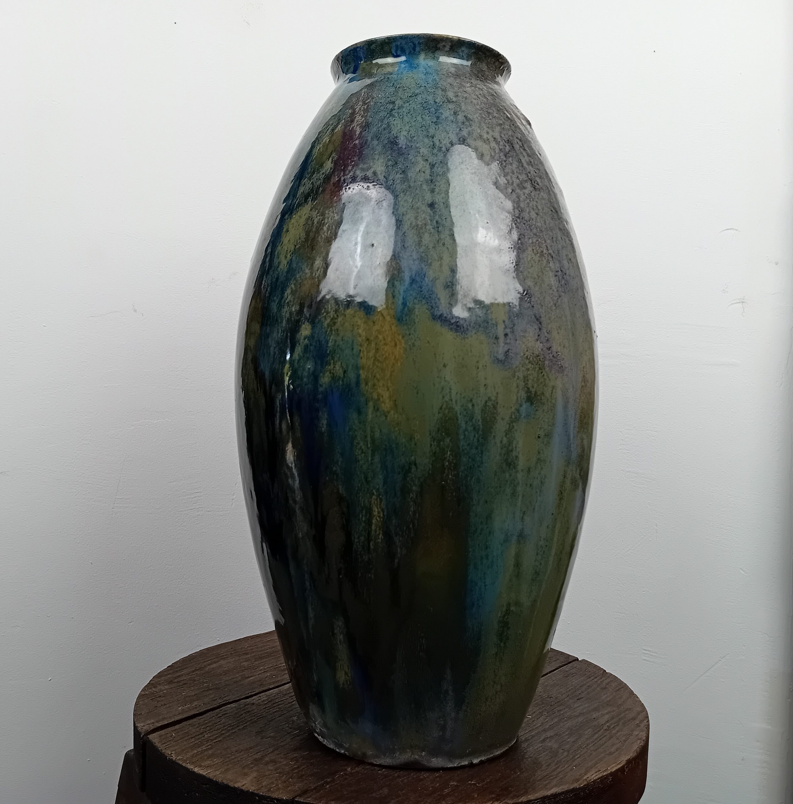 Vase céramique émaillée flammée Jean de Veyle Atelier de La Tour de Salvagny