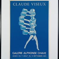 Affiche Lithographie Claude VISEUX Vence 1971