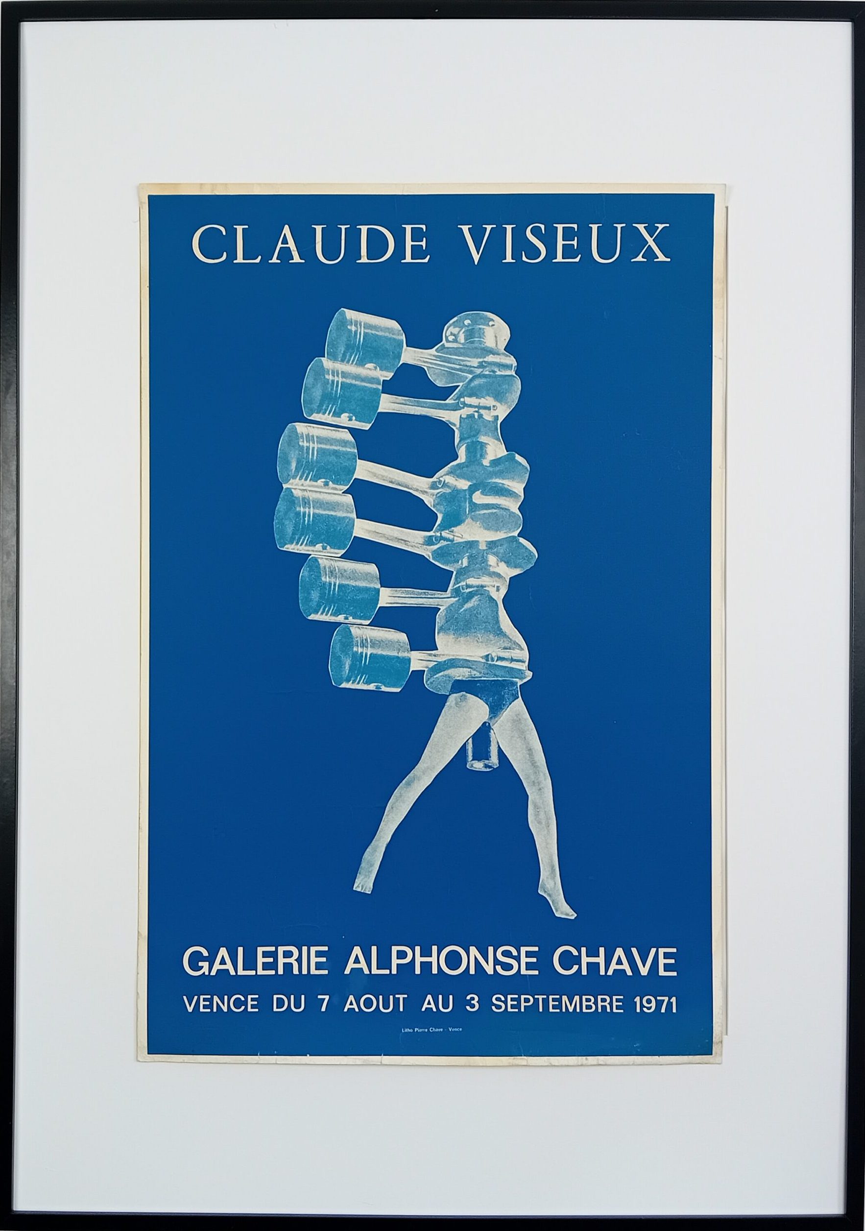 Affiche Lithographie Claude VISEUX Vence 1971