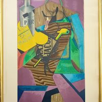 Nature Morte au livre Hommage a Max Jacob par Juan Gris 1973 Mourlot