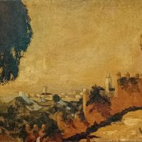 huile sur toile orientalisme Pierre Laroche grande vue orientale