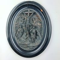 Scène religieuse Christ sur la Croix haut relief par Justin Mathieu 1796-1864