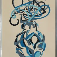 Sérigraphie Abstraction Calligraphie 1975