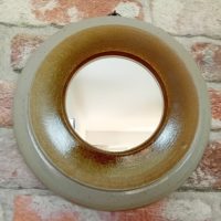 Miroir rond en grès émaillé