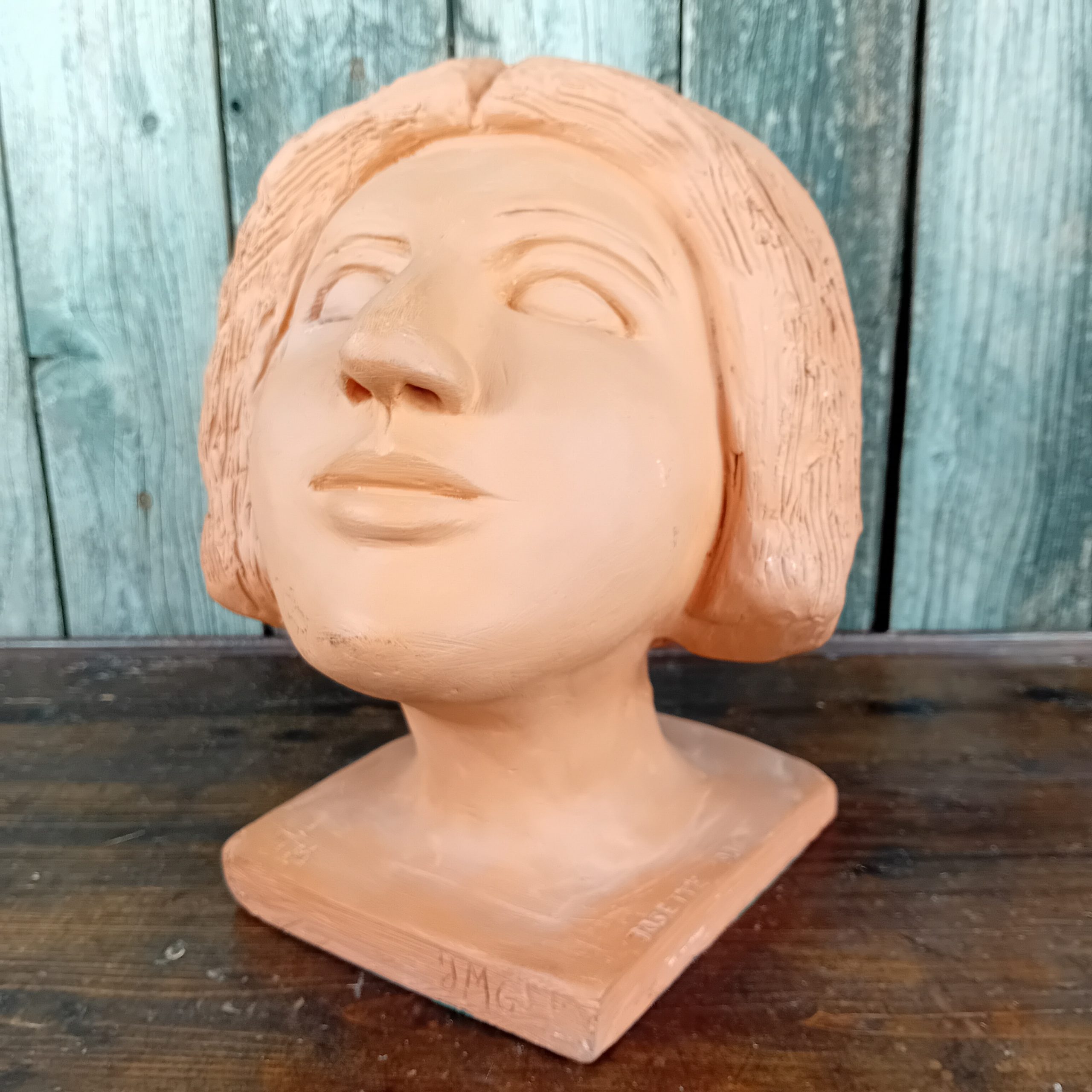 Tête de Josette en terre cuite 1993