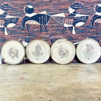 4 grandes assiettes Micheline et Gustave Reynaud Le Murier Vallauris