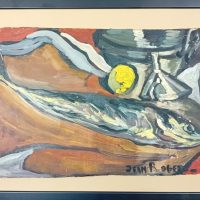 Nature Morte au poisson et citron Jean Roger Nice