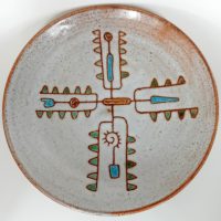 Assiette céramique Claudie et Jean Rivier Vallauris années 60