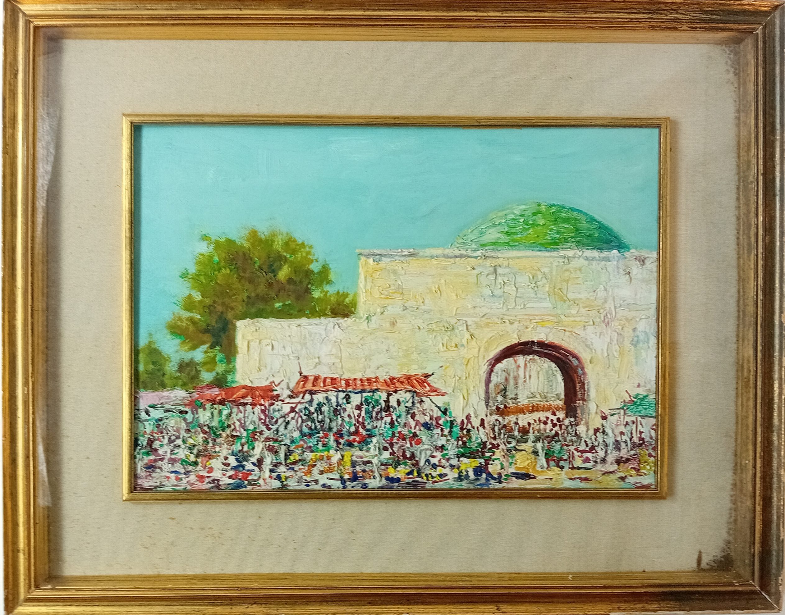 Tableau Orientalisme Africanisme signé et daté 1958