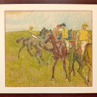 Avant la course par Auguste Clot 1910 d'après un pastel d'Edgard Degas