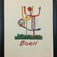 Estampe Manfredo Borsi 1900-1967 Cubisme 1955