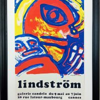 Affiche Bengt LINDSTRÖM Galerie Candela Cannes 1980