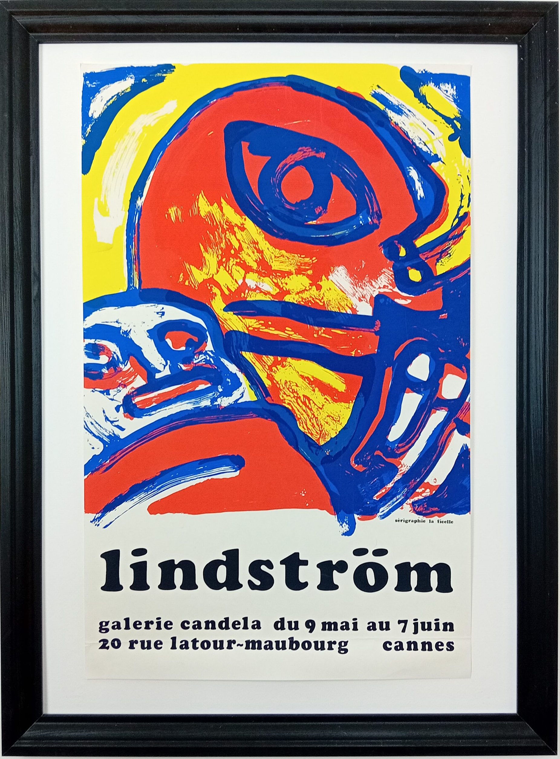 Affiche Bengt LINDSTRÖM Galerie Candela Cannes 1980
