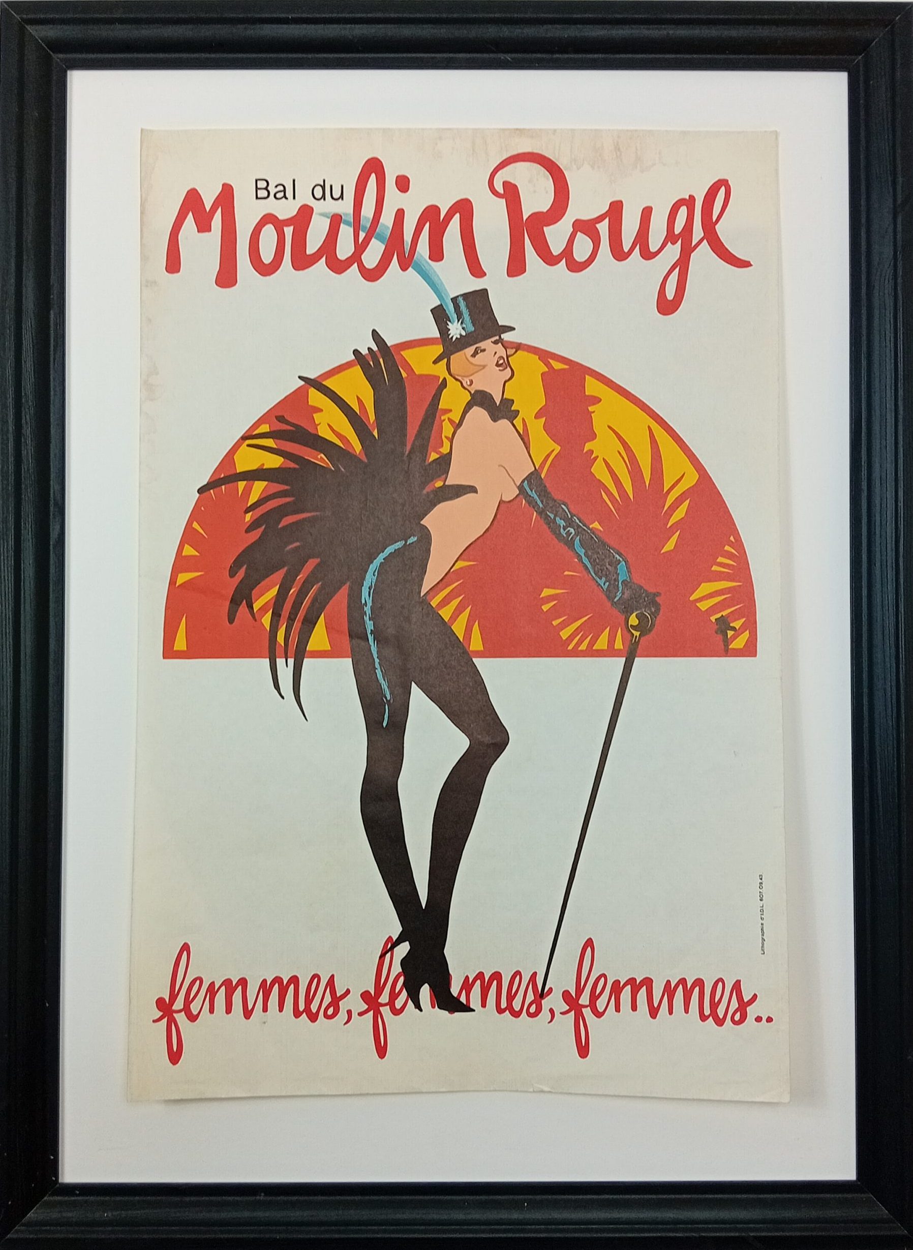 Affiche Bal du Moulin Rouge par René GRUAU années 70