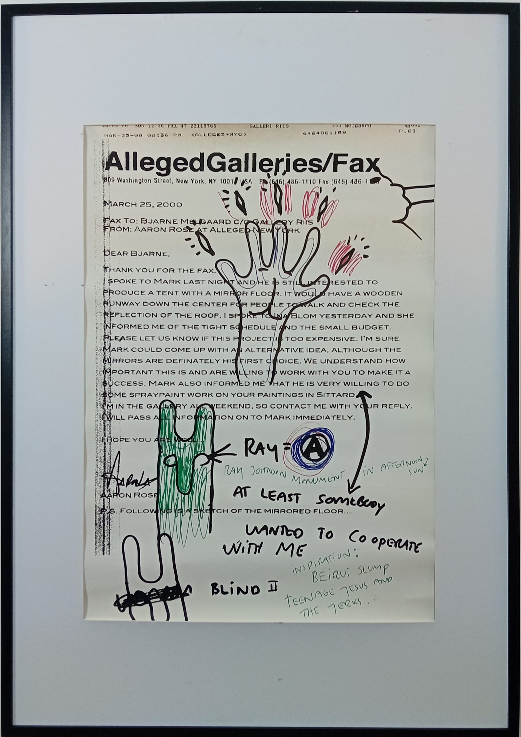 Sérigraphie Bjarne MELGAARD 1967 Biennale de Lyon 2000