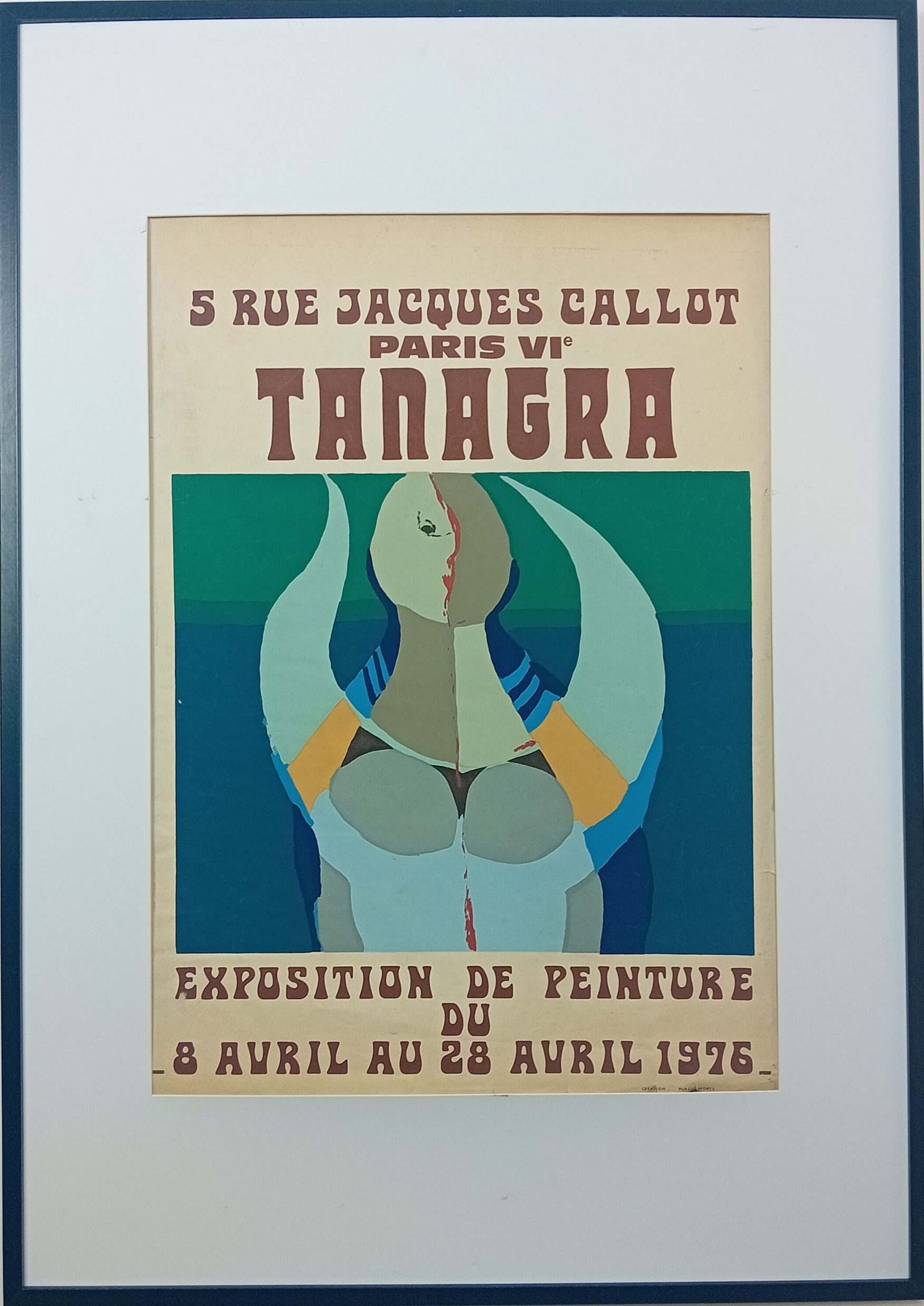 Affiche exposition TANAGRA 1976 Paris 5 Rue Jacques Callot