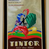Gouache publicitaire TINTOR Teinture années 50/60