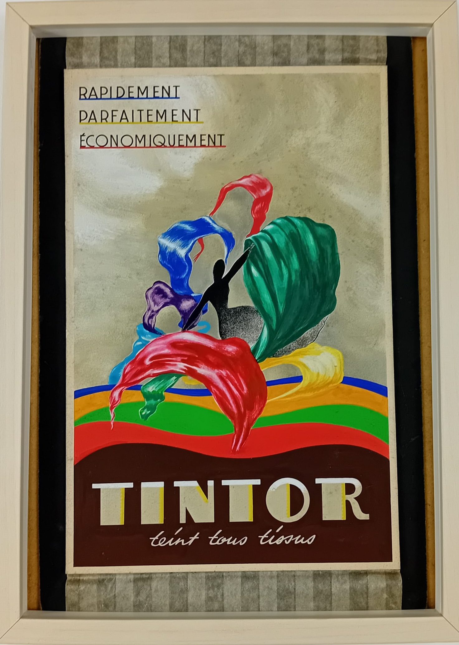 Gouache publicitaire TINTOR Teinture années 50/60