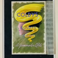 Gouache publicitaire COLDYS Coiffure années 50/60