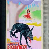 Gouache publicitaire Beurre Breton d'Isigny Petit Chaperon Rouge années 50/60