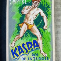 Gouache publicitaire KASPA Roi de la Jungle Cinéma Empire années 50/60