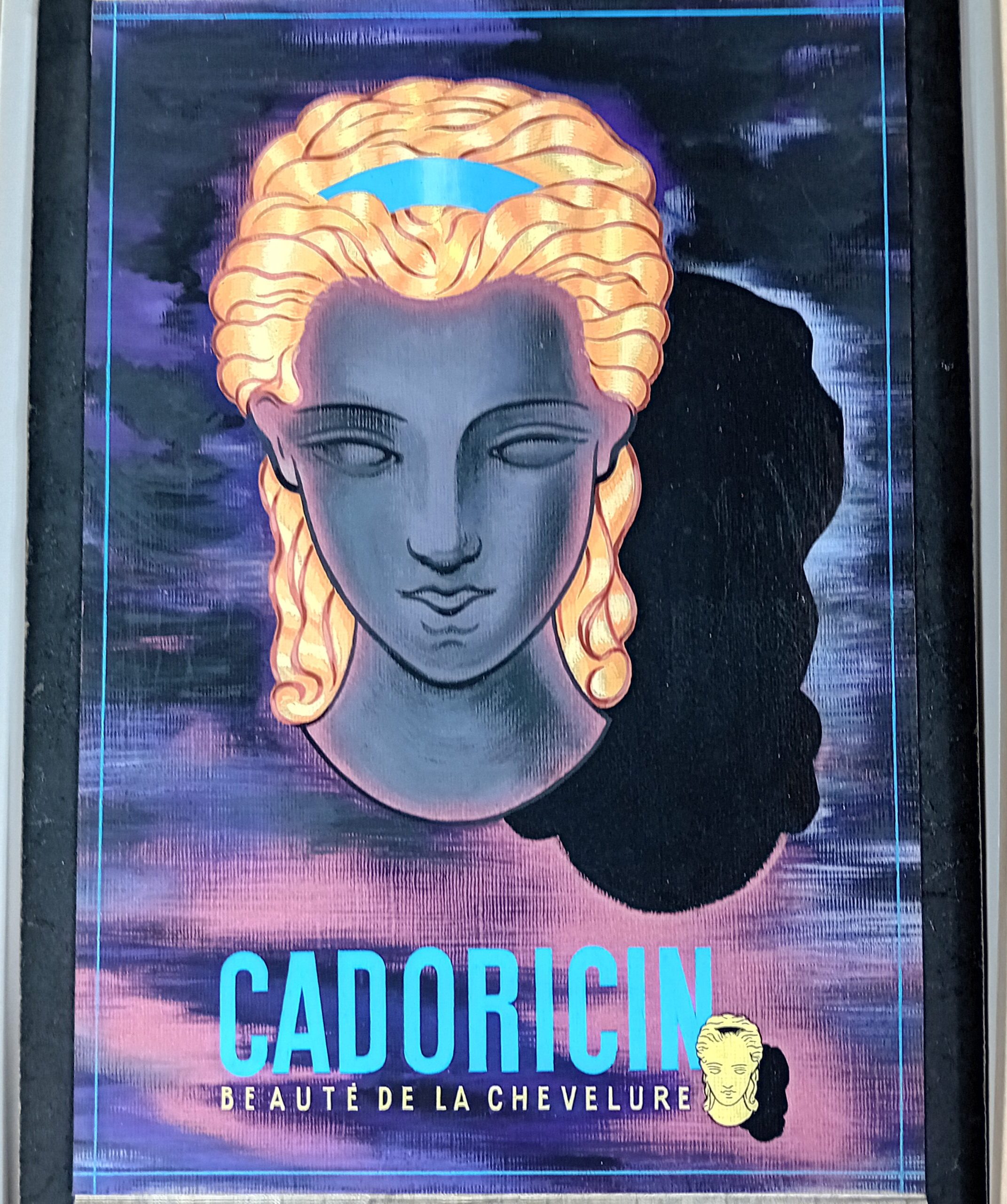 Gouache publicitaire CADORICIN Coiffure années 50/60