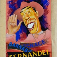 gouache publicitaire vintage Fernandel illustration originale