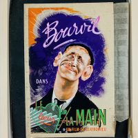 Gouache publicitaire BOURVIL Le cœur sur la main Cinéma années 50/60