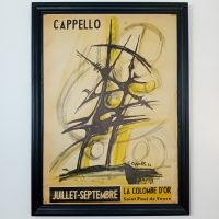 Affiche années 50 Exposition Carmelo CAPPELLO Saint Paul de Vence La Colombe d'Or