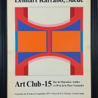 Affiche Lennart Karrabo 1971 abstraction géométrique exposition Art Club 15.