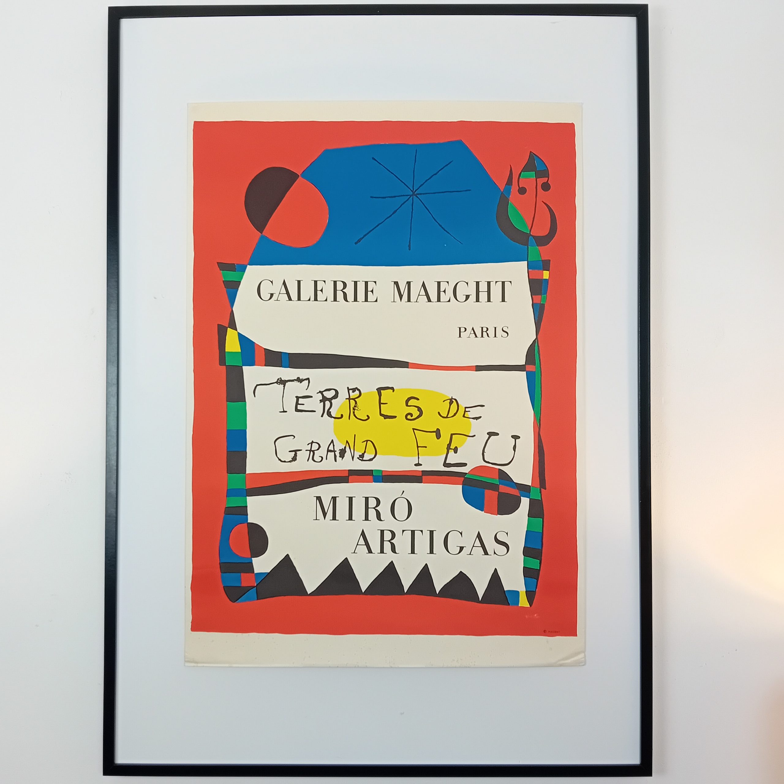 Affiche Joan MIRO & ARTIGAS 1956 Terres de feu Galerie Maeght Paris