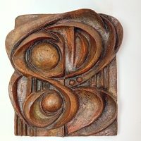 Sculpture céramique Abstraite Haut relief