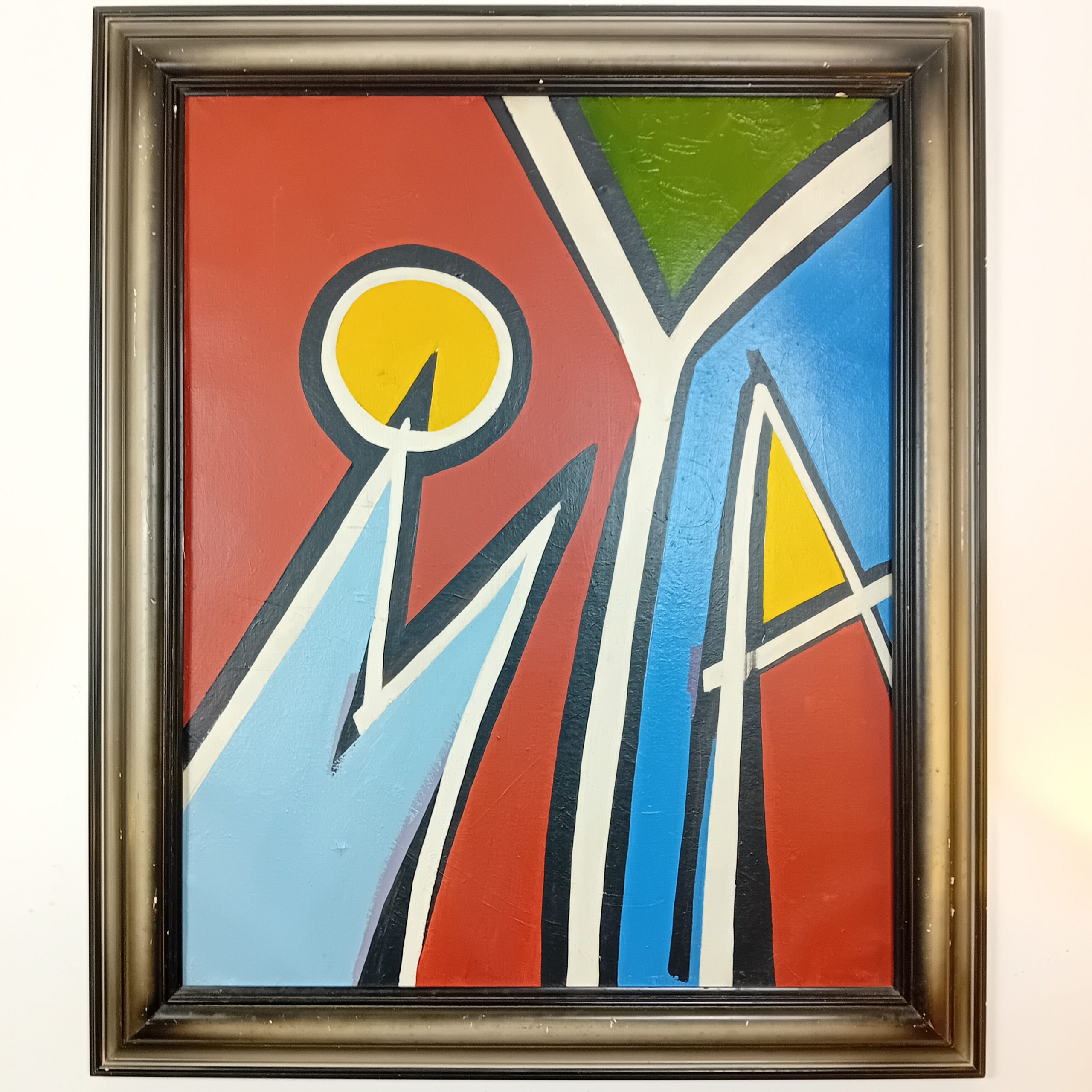 Acrylique sur toile Patrick Moya Néo-Lettrisme années 90