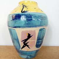 Rare vase ceramique Max IDLAS 1932-2020 céramiste et peintre
