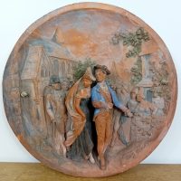 Terre cuite Haut Relief Henry WEISSE Sculpteur à Paris XIXème Siècle