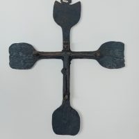Crucifix fer forgé ancien Art Populaire goût Atelier de Marolles